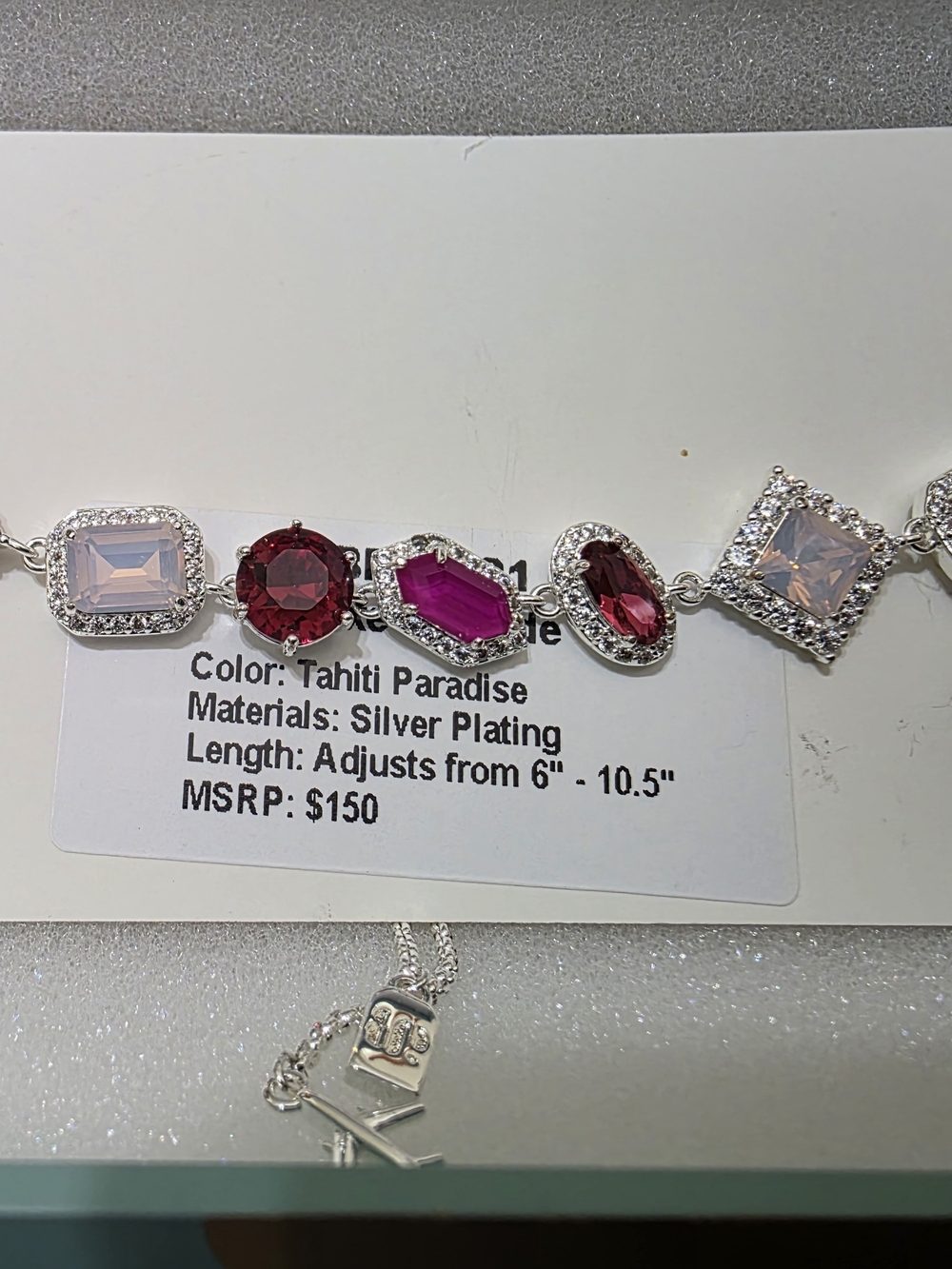 Silver-Plated Jewel Candy Bracelet - Tahiti Paradise